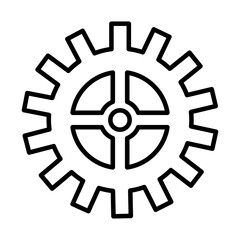 Obraz premium gear machine work line style icon