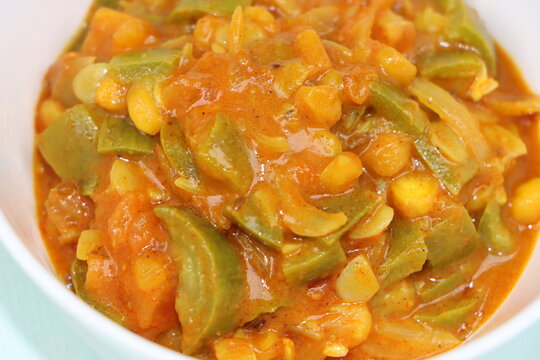 Turai Chanda dal Subji or Sponge gourd curry in South Indian style