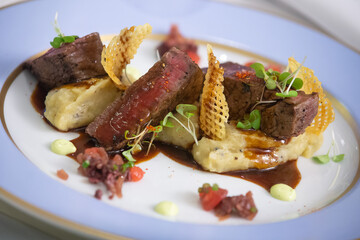 Creative food - beef steak