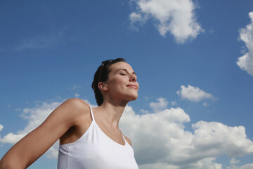 Woman enjoying the sunlight