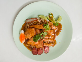 grilled crrispy pork with rice - HK food