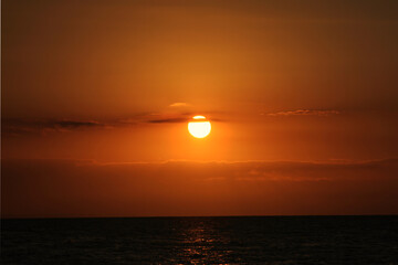 a beutiful sunset on the beach