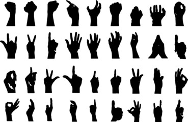 hand in gesture silhouette
collection icon