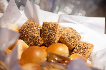 warm basket bread