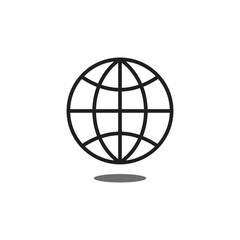 globe icon , digital icon vector