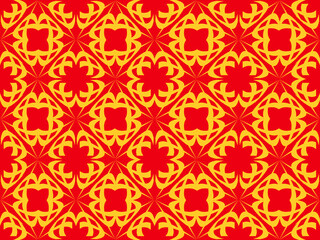 Seamless pattern design with floral background elements, beautiful ornaments, black, white, orange, pink, red, green, yellow, blue, gray, purple, brown