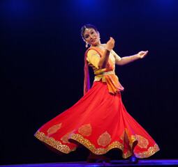 Fototapeta premium A beautiful kathak dancer posing