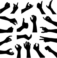 hand in gesture silhouette
collection icon