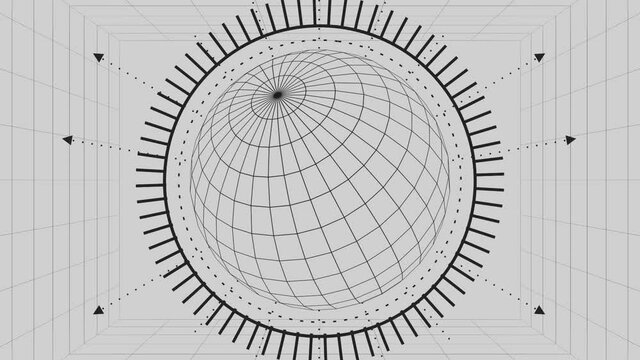Mystery, witchcraft, occult and alchemy geometry. Mystical vintage gothic thin lines style background. 3D rendering