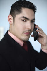 Businessman talking on the phone