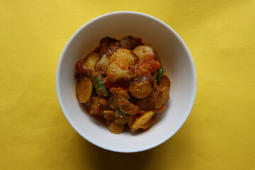 Double Beans Masala Curry, Indian Vegan dish