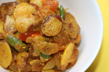 Double Beans Masala Curry, Indian Vegan dish