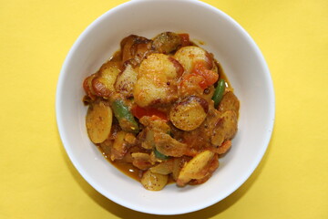 Double Beans Masala Curry, Indian Vegan dish