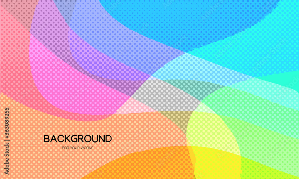 Poster colorful geometric background pattern. fluid shapes composition. vector illustration with dots textu