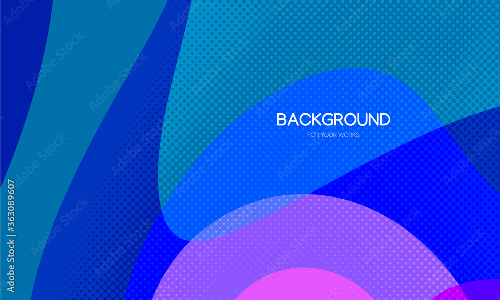 Poster colorful geometric background pattern. fluid shapes composition. vector illustration with dots textu
