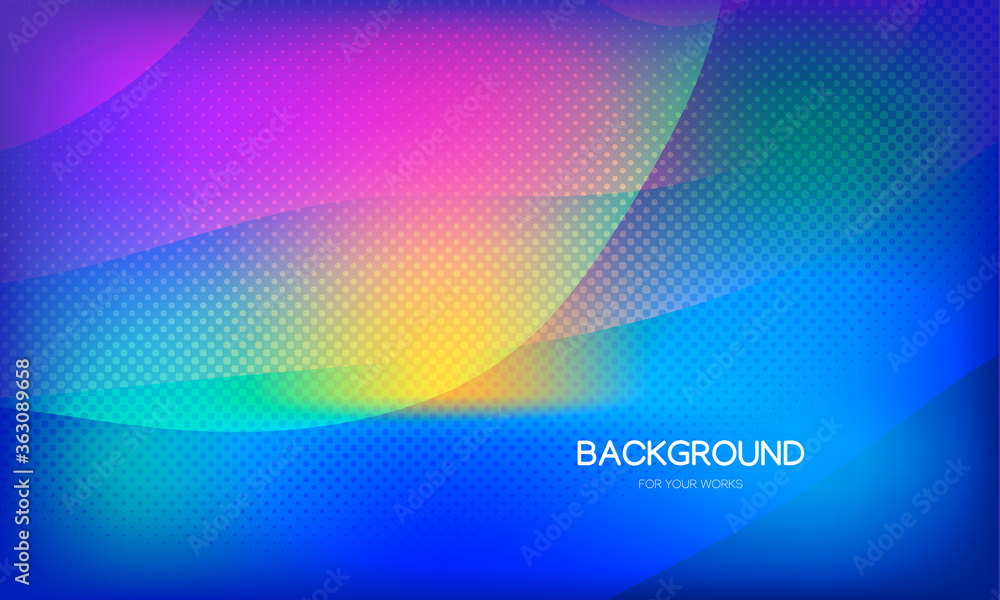Poster colorful geometric background pattern. fluid shapes composition. vector illustration with dots textu