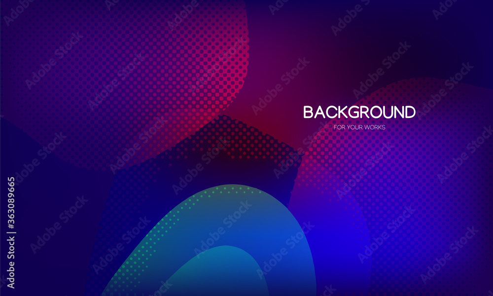Poster colorful geometric background pattern. fluid shapes composition. vector illustration with dots textu