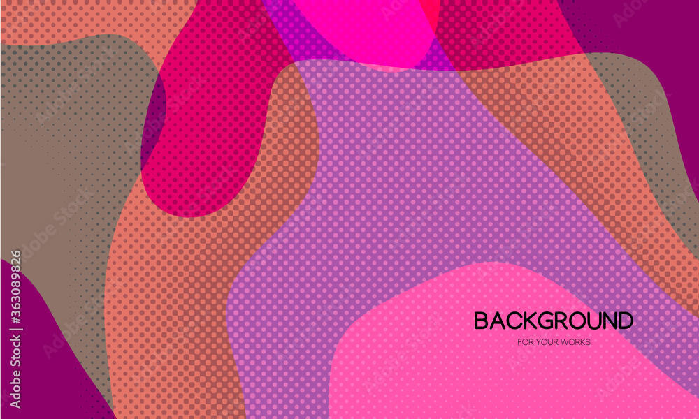 Poster colorful geometric background pattern. fluid shapes composition. vector illustration with dots textu