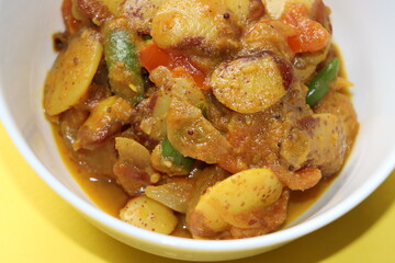 Double Beans Masala Curry, Indian Vegan dish