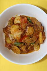 Double Beans Masala Curry, Indian Vegan dish