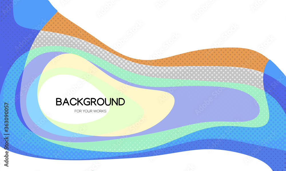 Poster colorful geometric background pattern. fluid shapes composition. vector illustration with dots textu