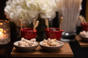 almond snack in reception