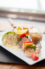 BBQ with quinoa