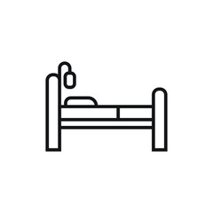 Medical bed icon design. vector illustration