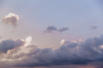 Naklejka na ściany i meble Beautiful sky with cloud before sunset. Natural background.