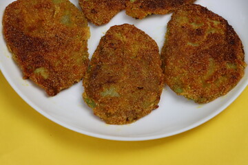 Pan Fried Chayote Squash or Chow chow, Seemebadnekai Phodi, Konkani cuisine, South India 