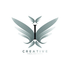 Number 1 Luxury Black Wing Logo Template