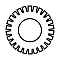 gear machine work line style icon