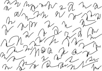 hand drawn doodle alphabet