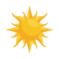 summer sun hot isolated icon