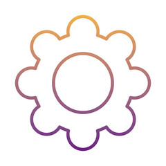 gear machine work gradient line style icon