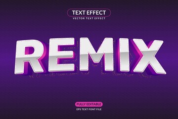Editable Text Effect Remix Disk Jockey Night Club Vector Style for advertising, social media branding, and many and many More