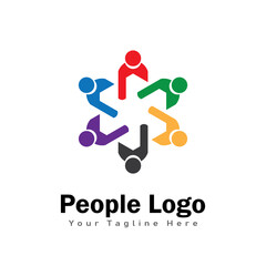 People Logo Icon Design Vector 
