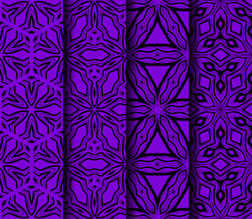 Set of Geometric Pattern. Seamless Texture Color Background. Vector illustration.