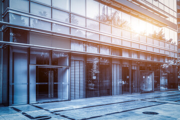 Office buildings and streets in Shanghai Financial District