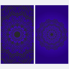 Templates card with mandala design. Vector illustration. For visit card, business, greeting card invitation