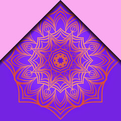 Business Cards, Invitations Or Flyaer. Floral Mandala Pattern. Oriental Design Layout. Vector Illustration.