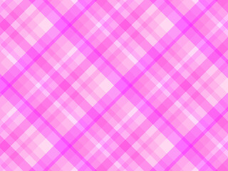 ランダムチェック柄 斜め ピンク