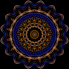 Decorative round lace ornate mandala. Vintage pattern. Vector