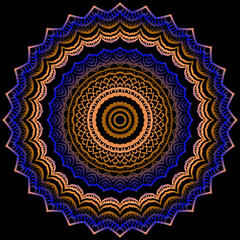 Decorative round lace ornate mandala. Vintage pattern. Vector