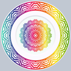 decorative plates for interior design. Empty dish, porcelain plate mock up design. Vector illustration.