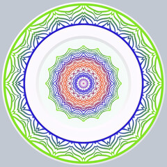 Beautiful Round Flower Mandala. Vector Illustration. For Coloring Book, Greeting Card, Invitation, Tattoo