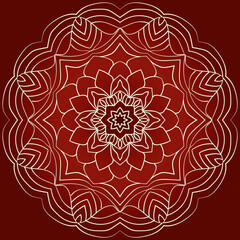 Decorative mandala flower ornament. pattern. vector. Tribal Ethnic Arabic, Indian, motif. for fashion design, wallpaper, invitation