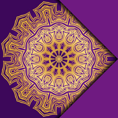 Mandala background for book cover, invitation. Vector illustration