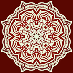 Decorative mandala flower ornament. pattern. vector. Tribal Ethnic Arabic, Indian, motif. for fashion design, wallpaper, invitation
