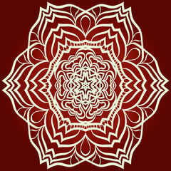 Decorative mandala flower ornament. pattern. vector. Tribal Ethnic Arabic, Indian, motif. for fashion design, wallpaper, invitation